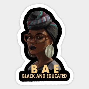 BAE Black and Educated Sticker